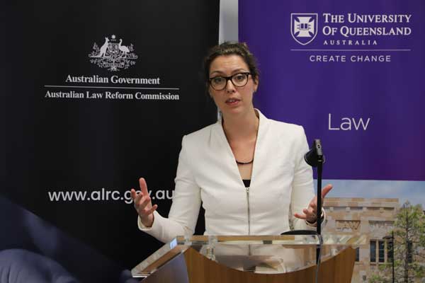 Dr Ananian-Welsh speaking at an Australian Law Reform Commission press freedom webinar in 2020
