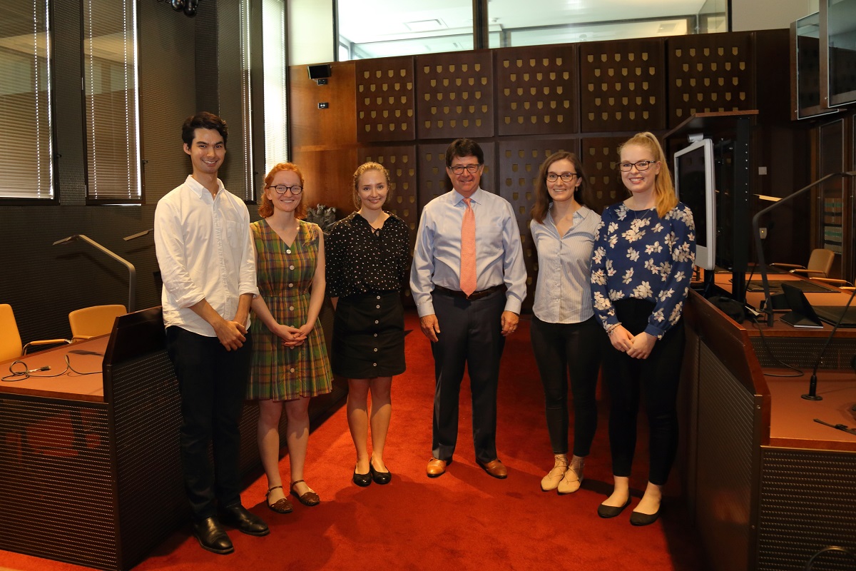 Dean Strang with the student panellists