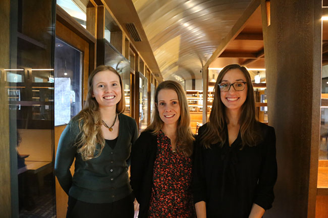 Angelene Counter, Professor Tamara Walsh and Ella Rooney.