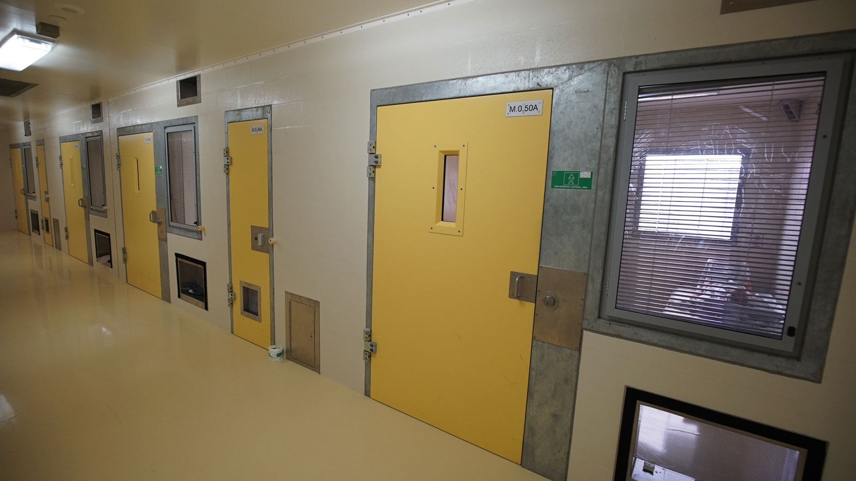 This is an image of a prisoner in his solitary confinement cell in the safety unit at Lotus Glen Correctional Centre, northern Queensland.