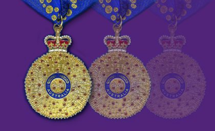 This is an image of three Order of Australia awards