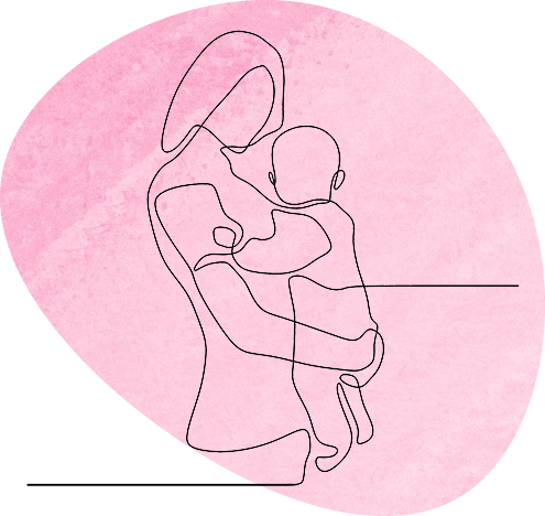 drawing of mother with baby