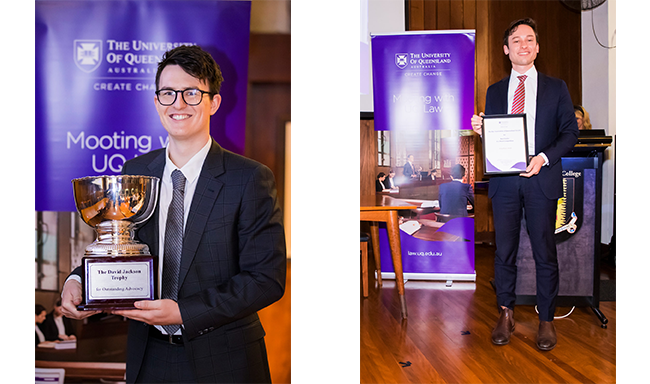Mooting awards recipients Jack Donnelly and Jonathan Hohl