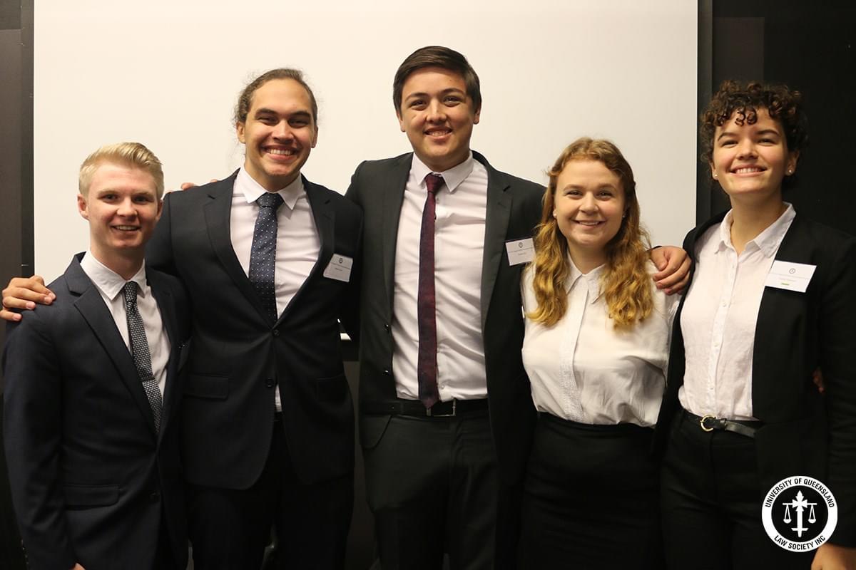 Five students at the 2019 UQLS Reconciliation Breakfast