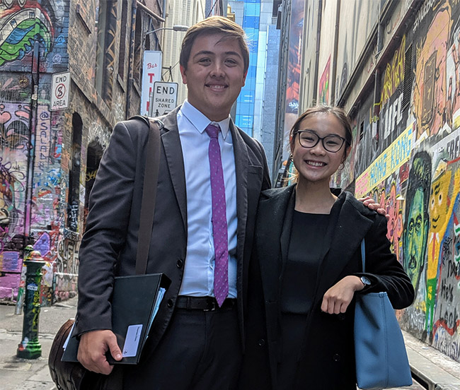 Students who competed in the Deakin International Arbitration Moot in Melbourne
