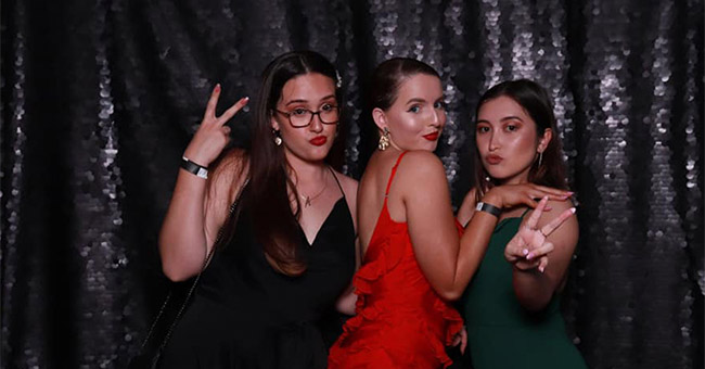 Anna Merlo and friends enjoying a Law Ball.