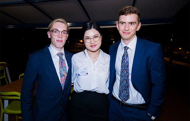 2020 Sir Harry Gibbs Constitutional Law Moot Competition team, Thomas Moore, Jackie Sung and Nick Wray-Jones.
