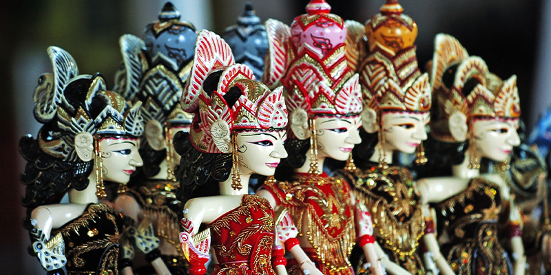 Traditional Indonesian puppets.