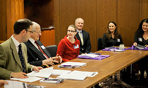 Assoc Prof Warren Swain, Prof Horst Lucke, Prof Sarah Derrington, Justice Peter Applegarth, Assoc Prof Tina Cockburn and Dr Kylie Burns