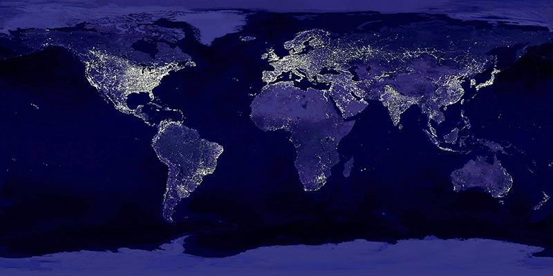 earth at night 