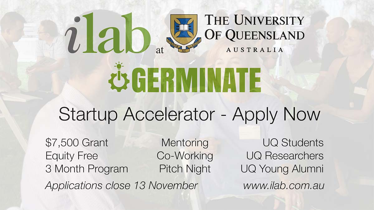 information image showing key dates for the Germinate Startup Accelerator
