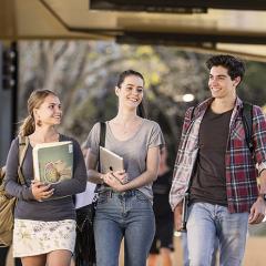 Students walking