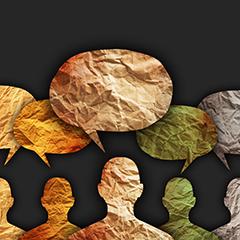 Diverse cultures, international communication concept. 