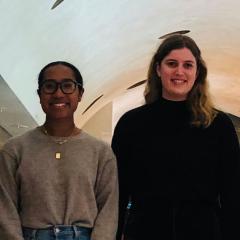 Elizabeth Aisi and Tulli Seton from the Human Rights Case Law Project team