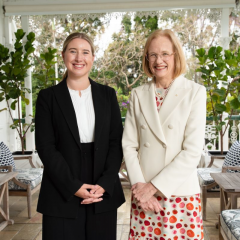 Rhode Scholar Matisse Reed with Governor of Queensland, Dr Jeannette young