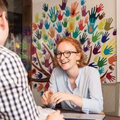 students talking at the UQ Pro Bono centre
