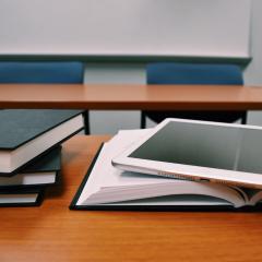 Books and tablet