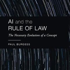 Close up of book title AI and the Rule of Law