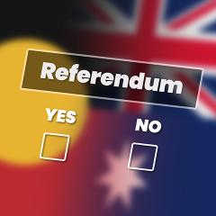 Australian referendum sign with yes and no tick boxes.