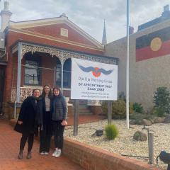 Students outside Dja Dja Wurrung Group offices