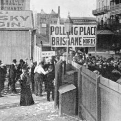 Brisbane polling place, 1907